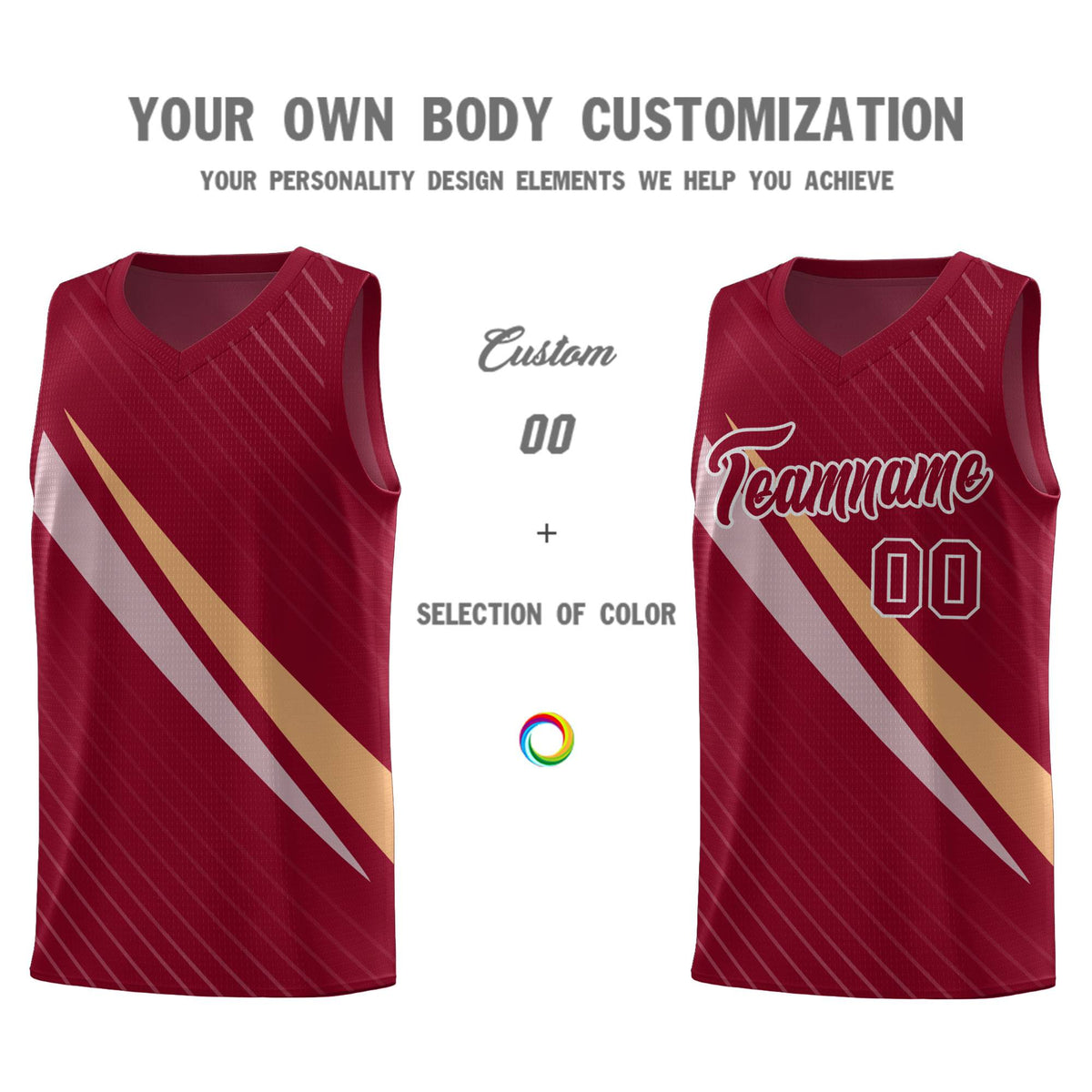 Custom Crimson Diagonal Pinstripe Pattern Color Block Sports Uniform Basketball Jersey|KXKSHOP