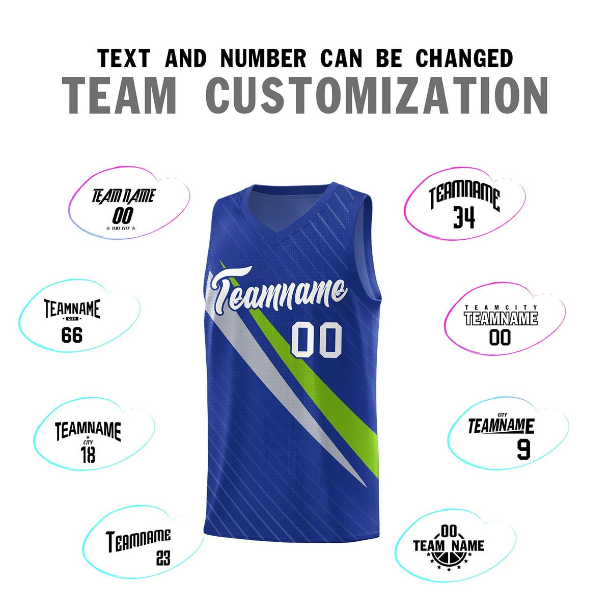 Custom Royal Diagonal Pinstripe Pattern Color Block Sports Uniform Basketball Jersey|KXKSHOP