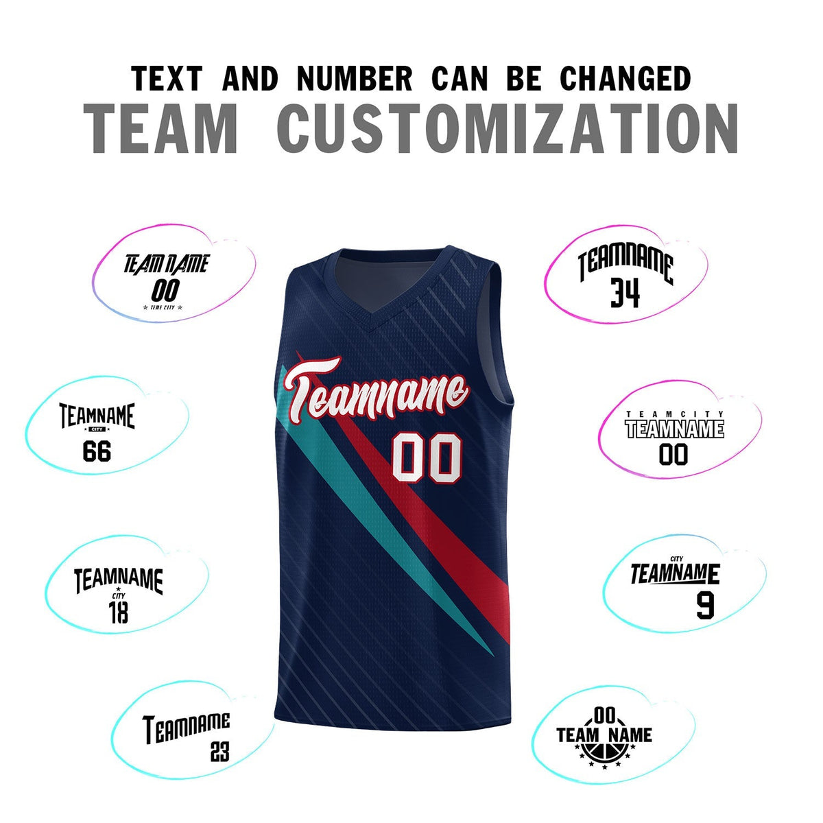 Custom Navy Diagonal Pinstripe Pattern Color Block Sports Uniform Basketball Jersey|KXKSHOP