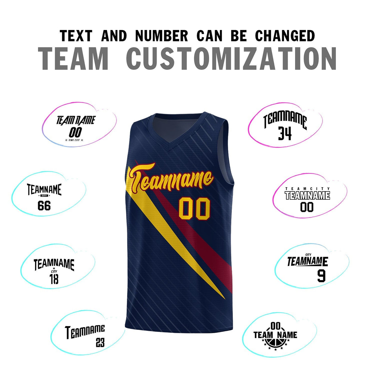 Custom Navy Diagonal Pinstripe Pattern Color Block Sports Uniform Basketball Jersey|KXKSHOP