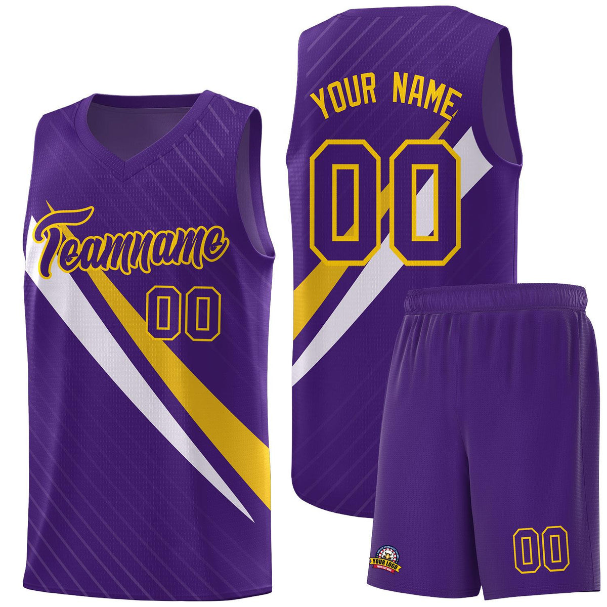 Custom Purple Diagonal Pinstripe Pattern Color Block Sports Uniform Basketball Jersey|KXKSHOP