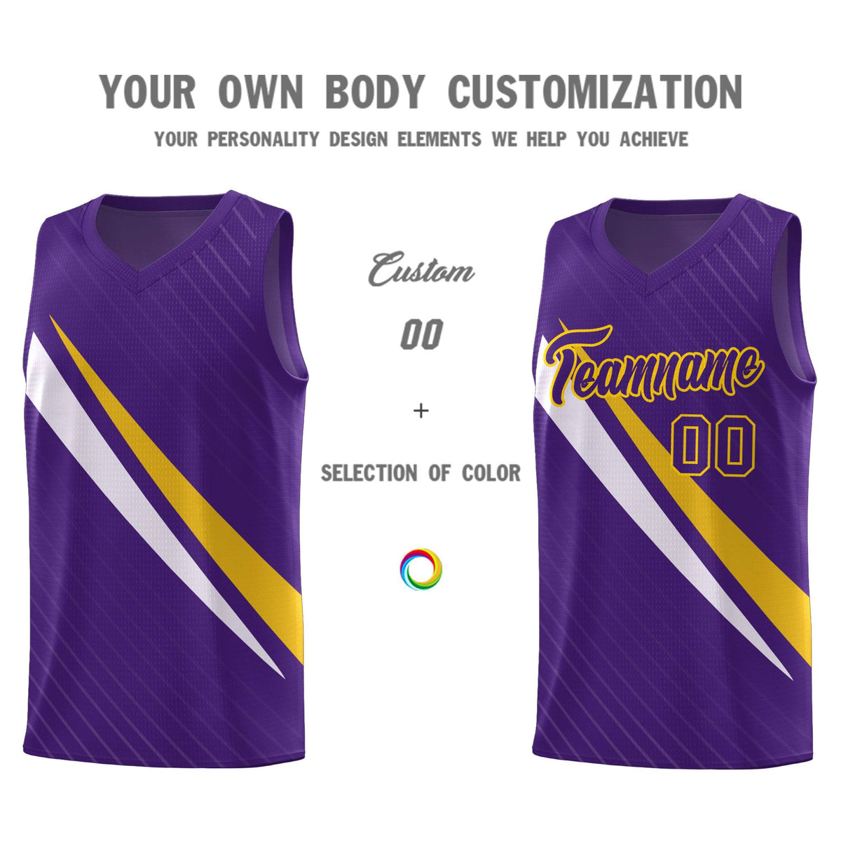 Custom Purple Diagonal Pinstripe Pattern Color Block Sports Uniform Basketball Jersey|KXKSHOP