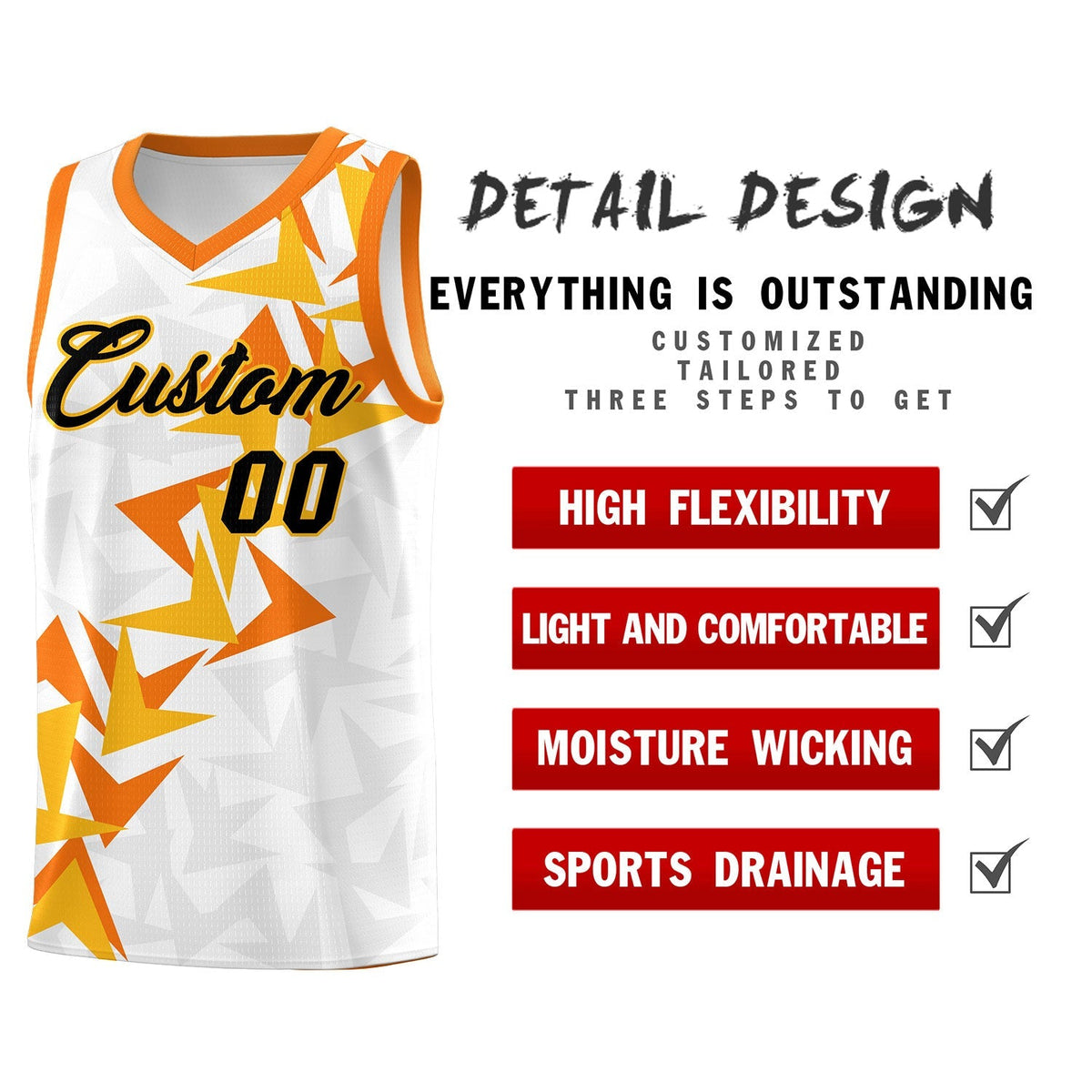 Custom White Boomerang Pattern Kits Basketball Jersey|KXKSHOP