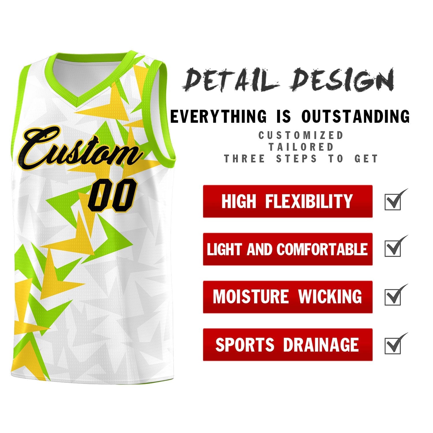 Custom White Boomerang Pattern Kits Basketball Jersey|KXKSHOP