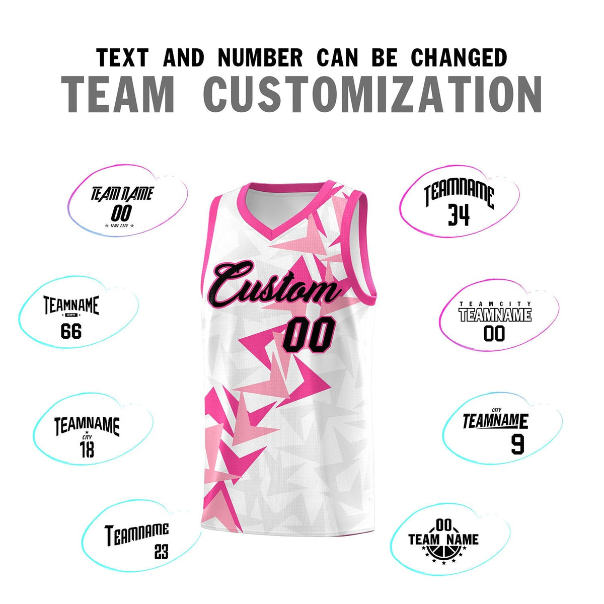 Custom White Boomerang Pattern Kits Basketball Jersey|KXKSHOP