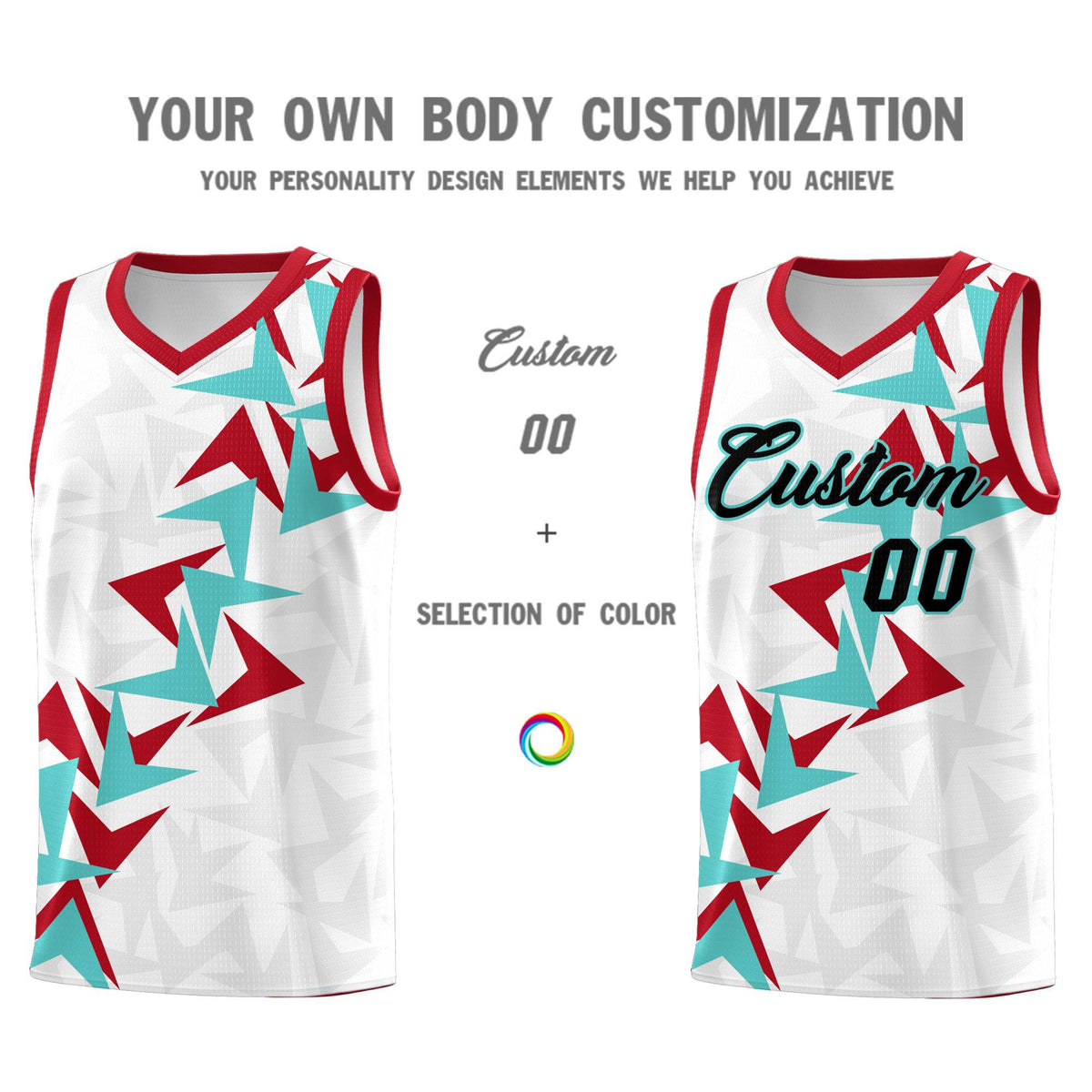 Custom White Boomerang Pattern Kits Basketball Jersey|KXKSHOP