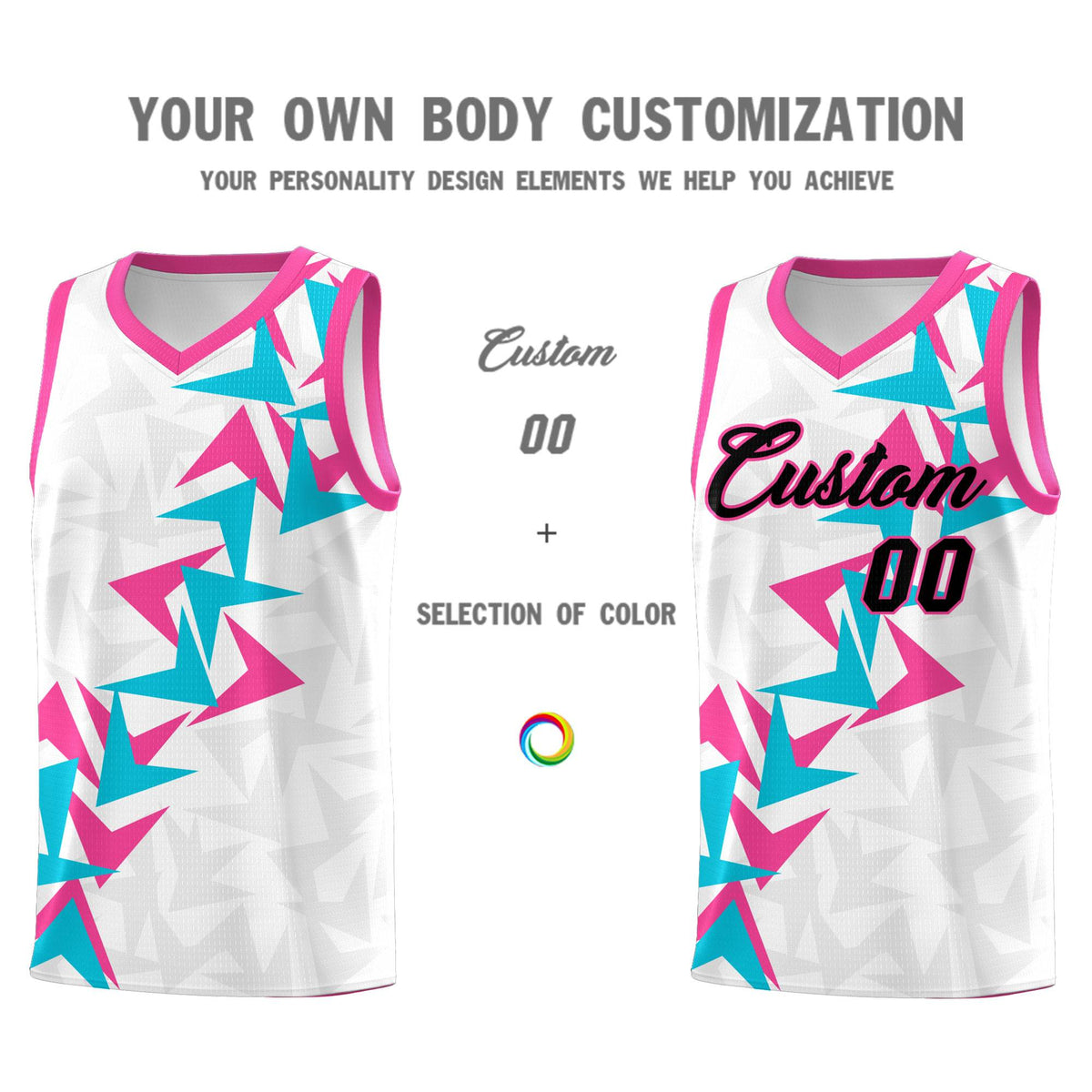 Custom White Boomerang Pattern Kits Basketball Jersey|KXKSHOP