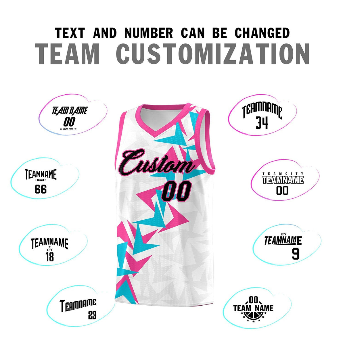 Custom White Boomerang Pattern Kits Basketball Jersey|KXKSHOP