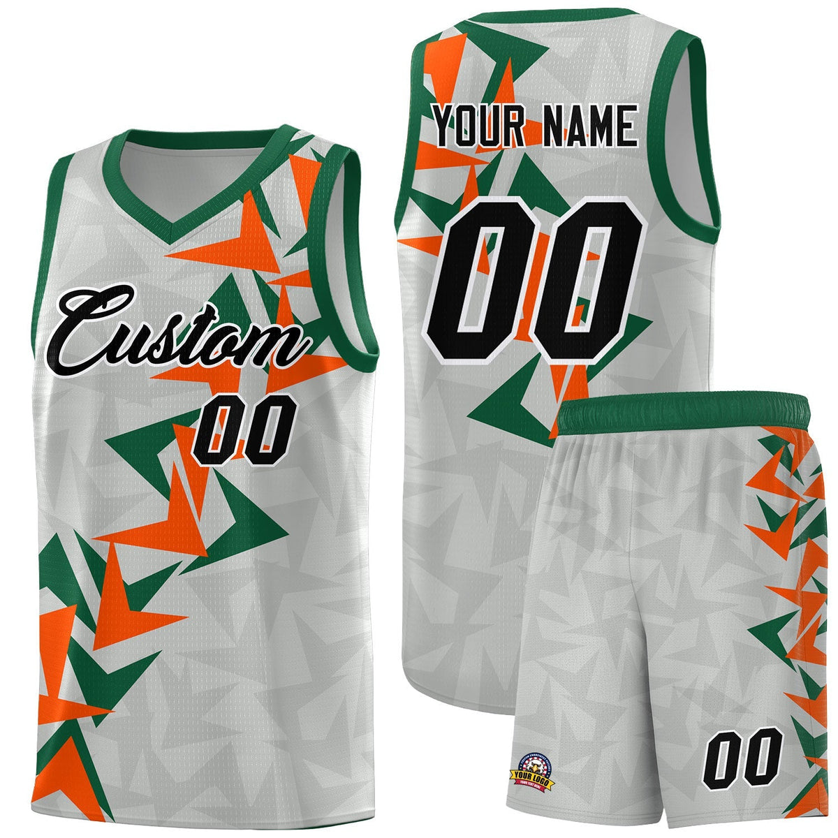 Custom Gray Boomerang Pattern Kits Basketball Jersey|KXKSHOP