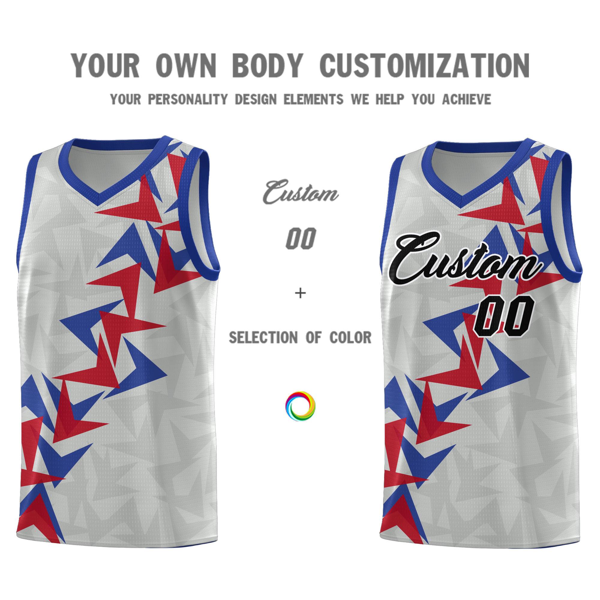 Custom Gray Boomerang Pattern Kits Basketball Jersey|KXKSHOP