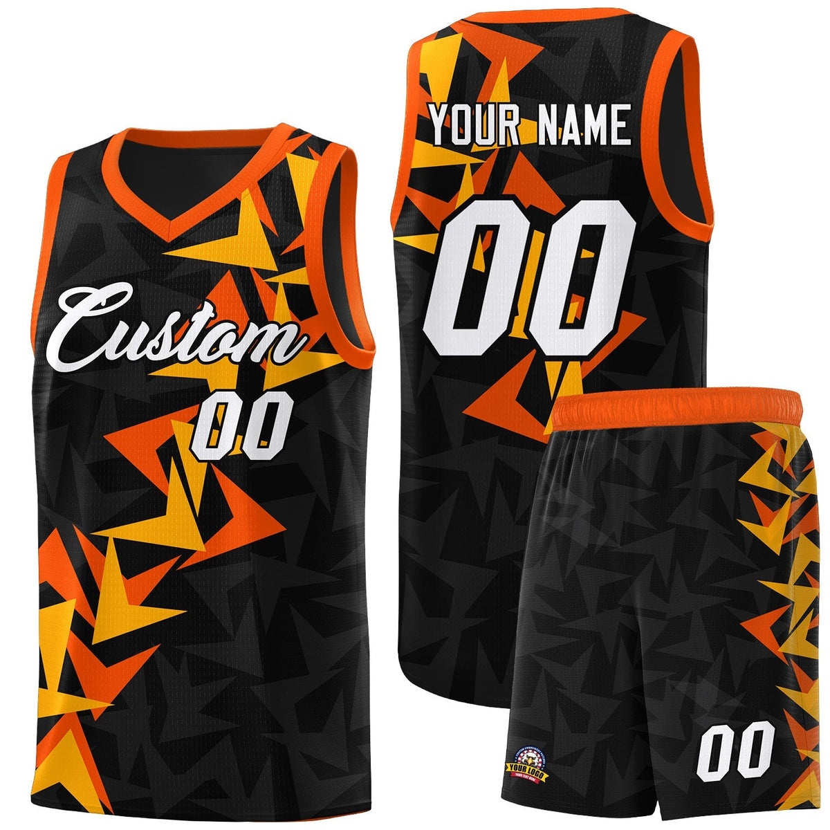 Custom Black Boomerang Pattern Kits Basketball Jersey|KXKSHOP