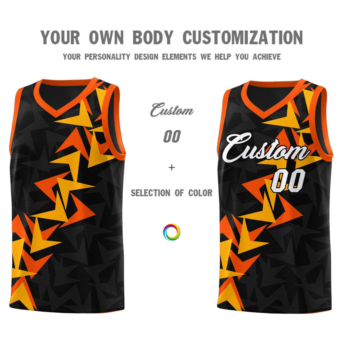 Custom Black Boomerang Pattern Kits Basketball Jersey|KXKSHOP