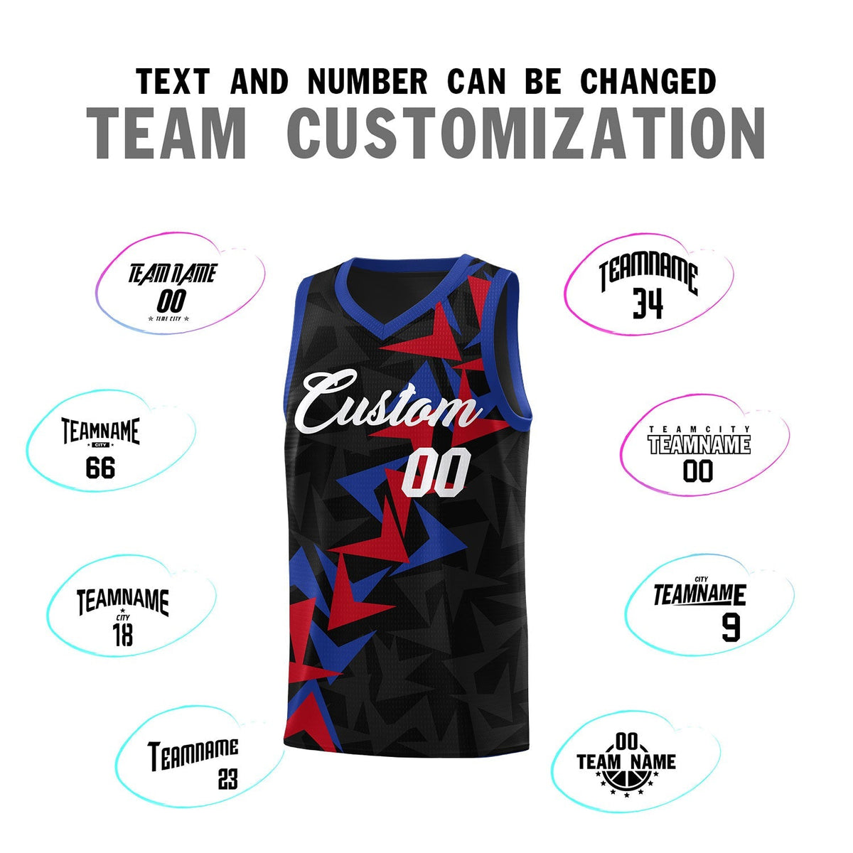 Custom Black Boomerang Pattern Kits Basketball Jersey|KXKSHOP