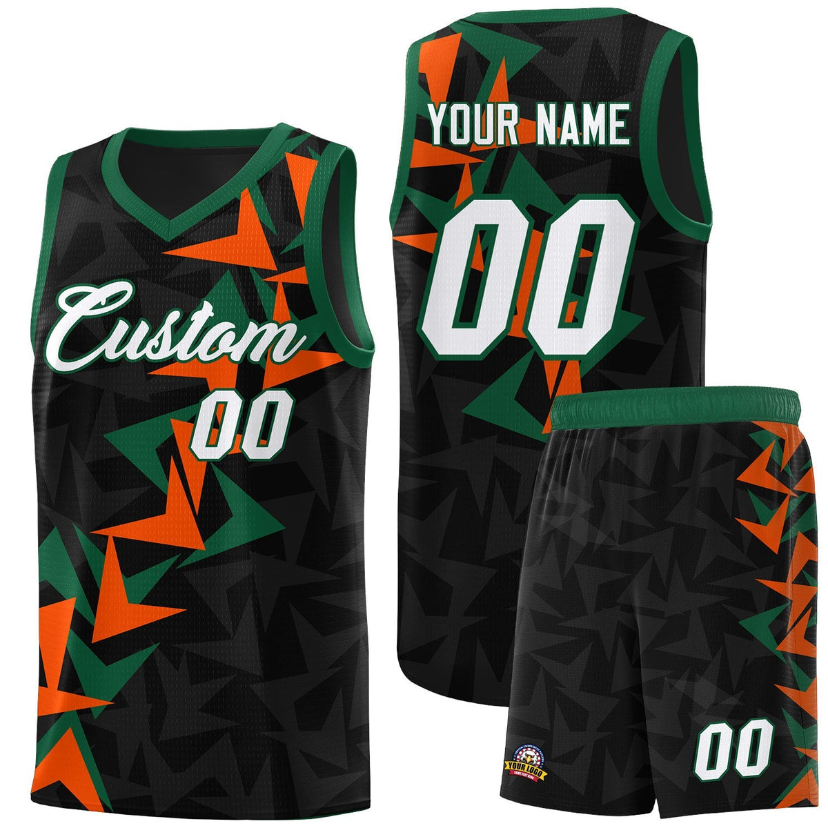 Custom Black Boomerang Pattern Kits Basketball Jersey|KXKSHOP