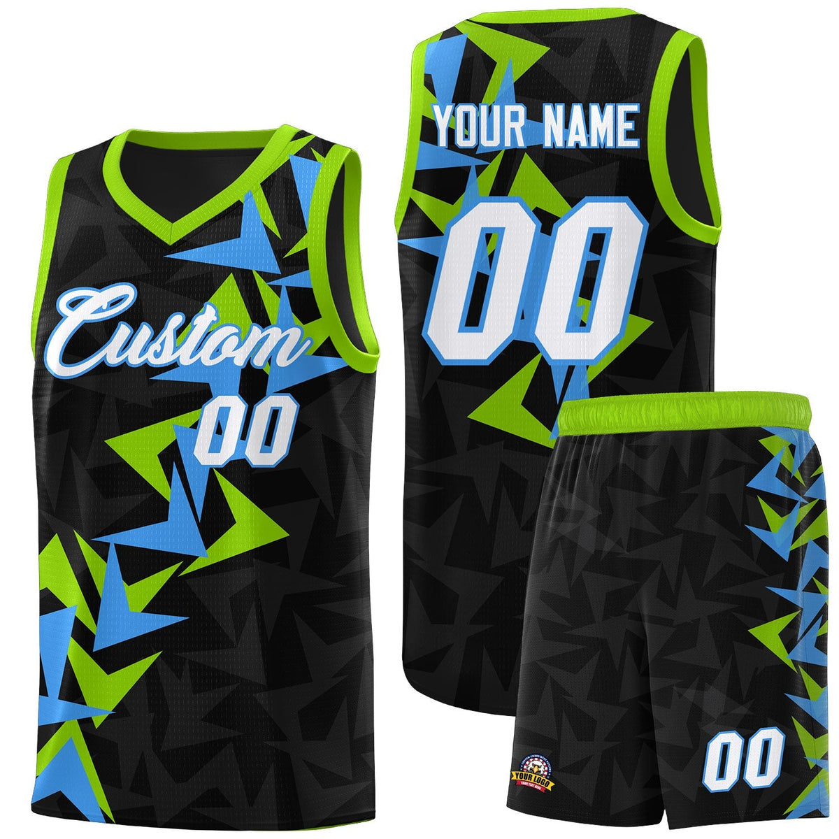 Custom Black Boomerang Pattern Kits Basketball Jersey|KXKSHOP