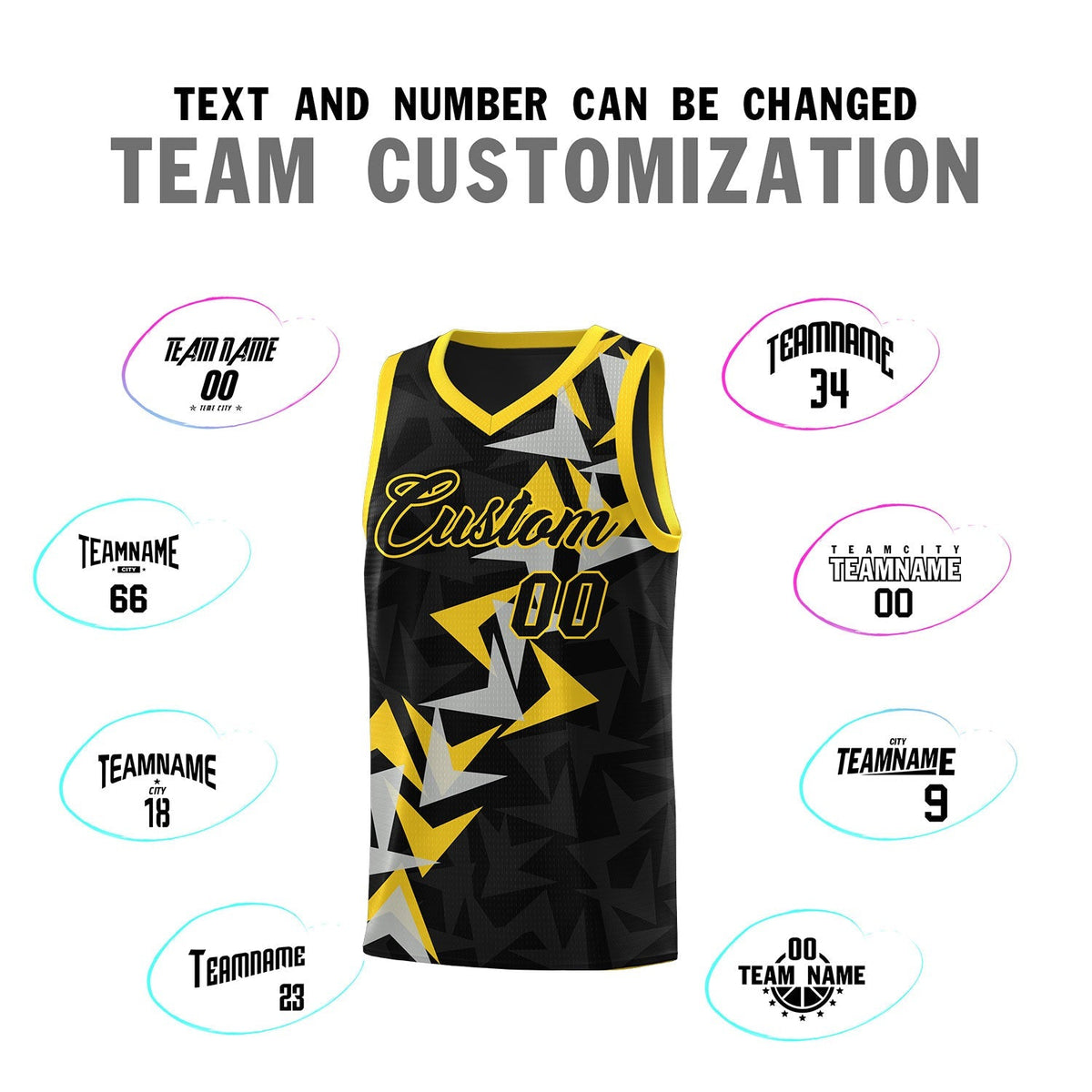 Custom Black Boomerang Pattern Kits Basketball Jersey|KXKSHOP