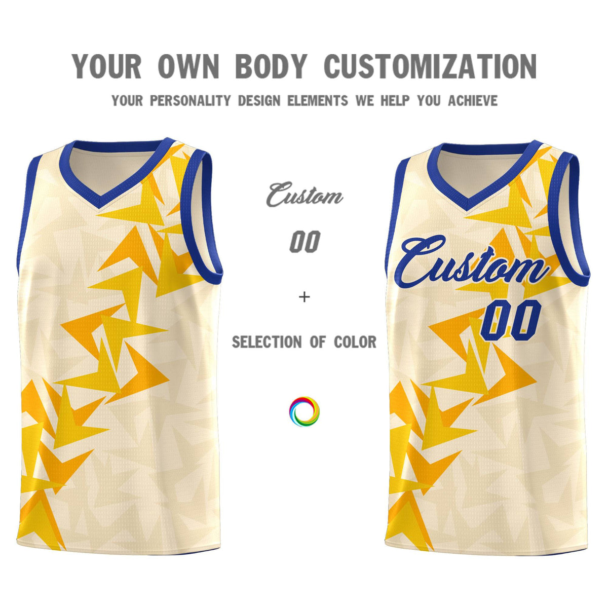Custom Cream Boomerang Pattern Kits Basketball Jersey|KXKSHOP
