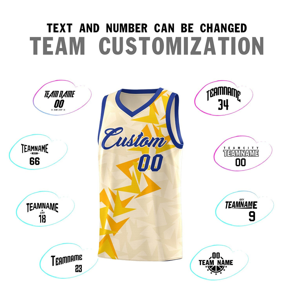 Custom Cream Boomerang Pattern Kits Basketball Jersey|KXKSHOP