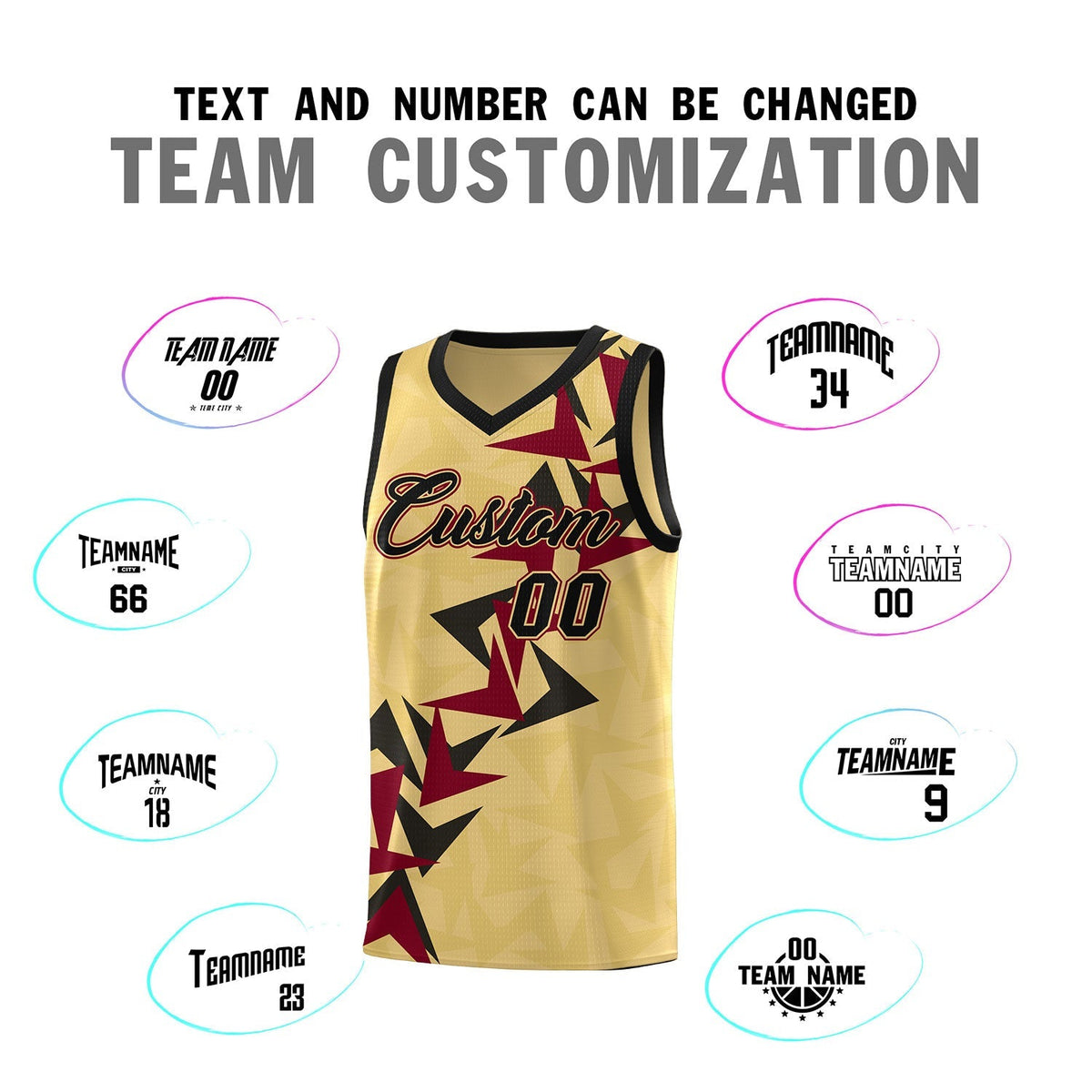 Custom Khaki Boomerang Pattern Kits Basketball Jersey|KXKSHOP