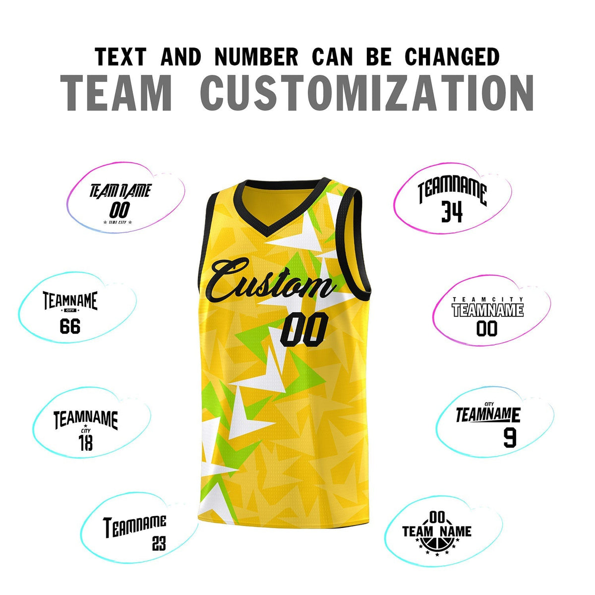 Custom Gold Boomerang Pattern Kits Basketball Jersey|KXKSHOP