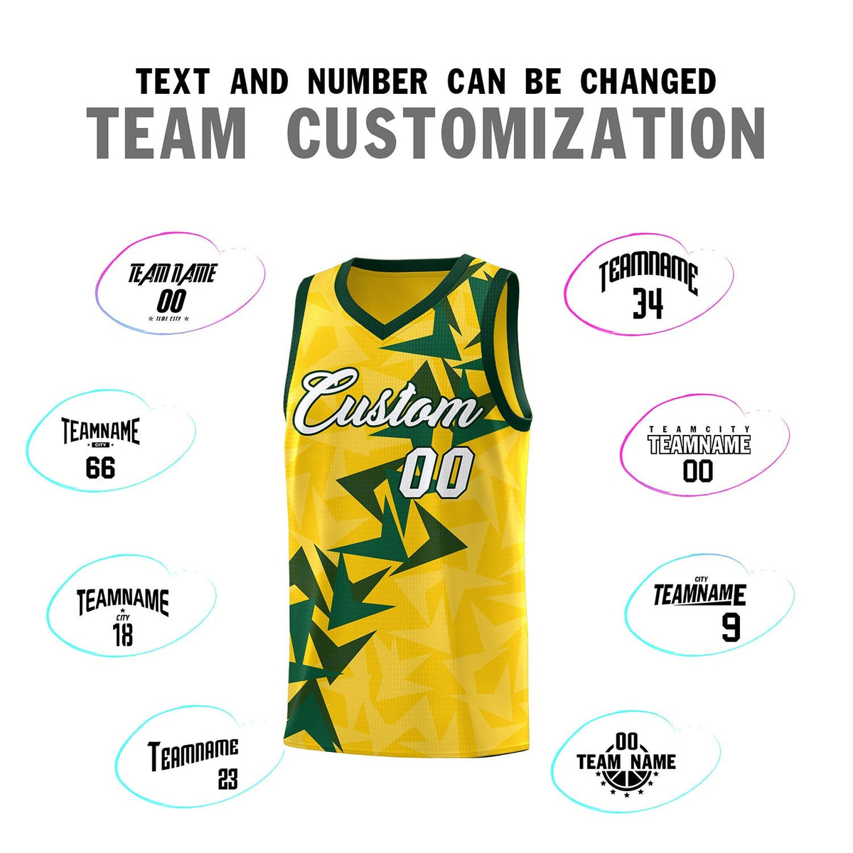 Custom Gold Boomerang Pattern Kits Basketball Jersey|KXKSHOP