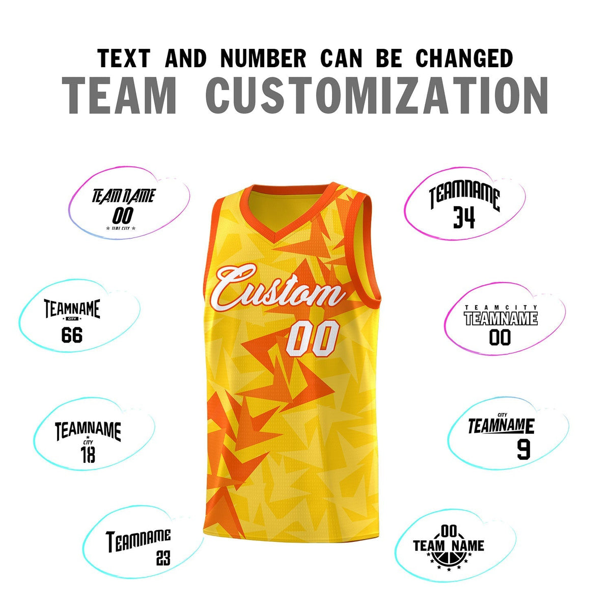 Custom Gold Boomerang Pattern Kits Basketball Jersey|KXKSHOP