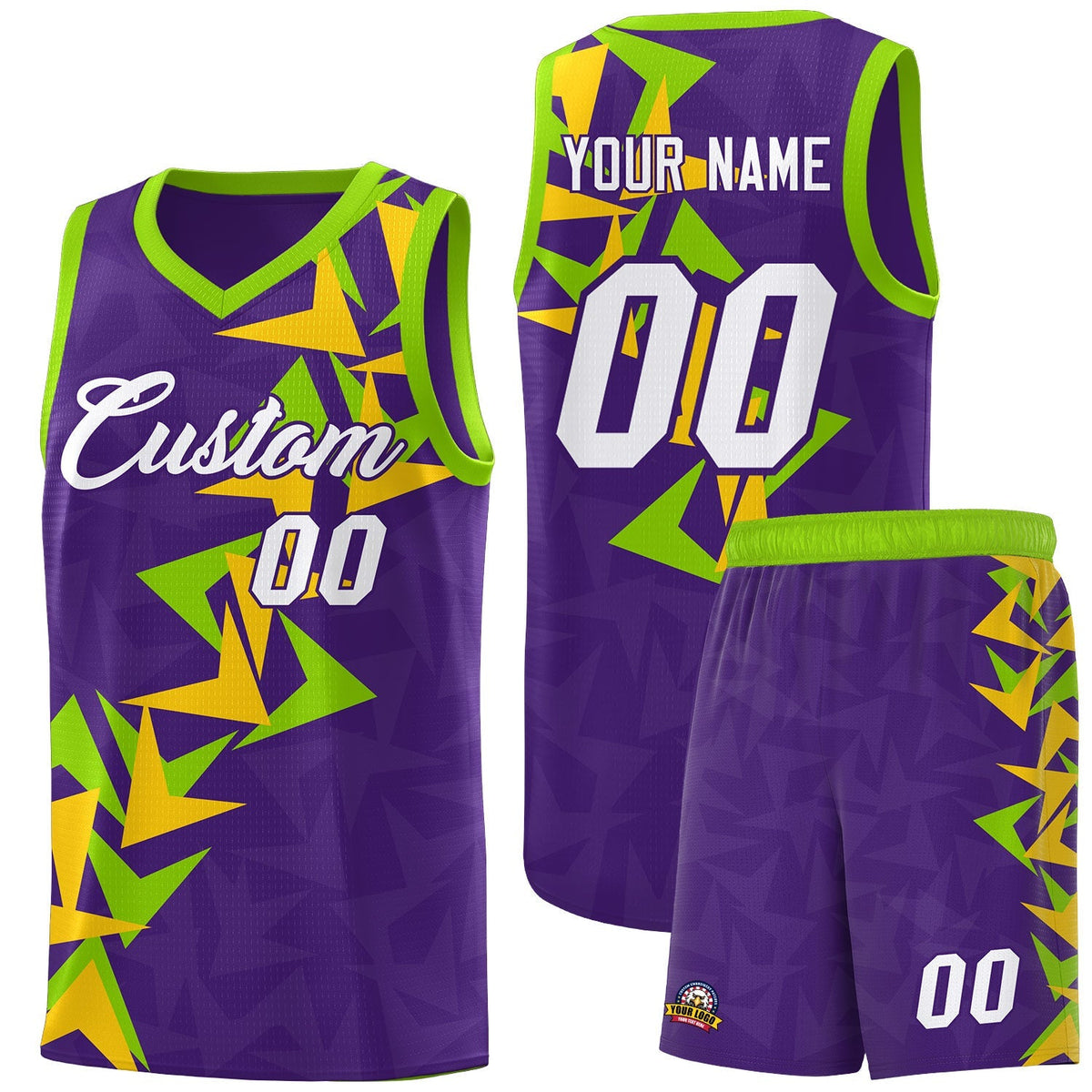 Custom Purple Boomerang Pattern Kits Basketball Jersey|KXKSHOP