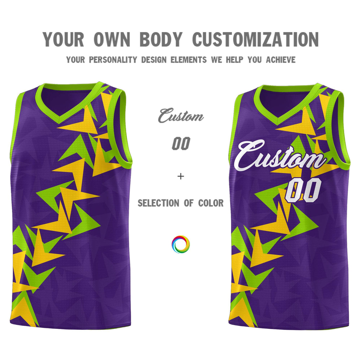 Custom Purple Boomerang Pattern Kits Basketball Jersey|KXKSHOP