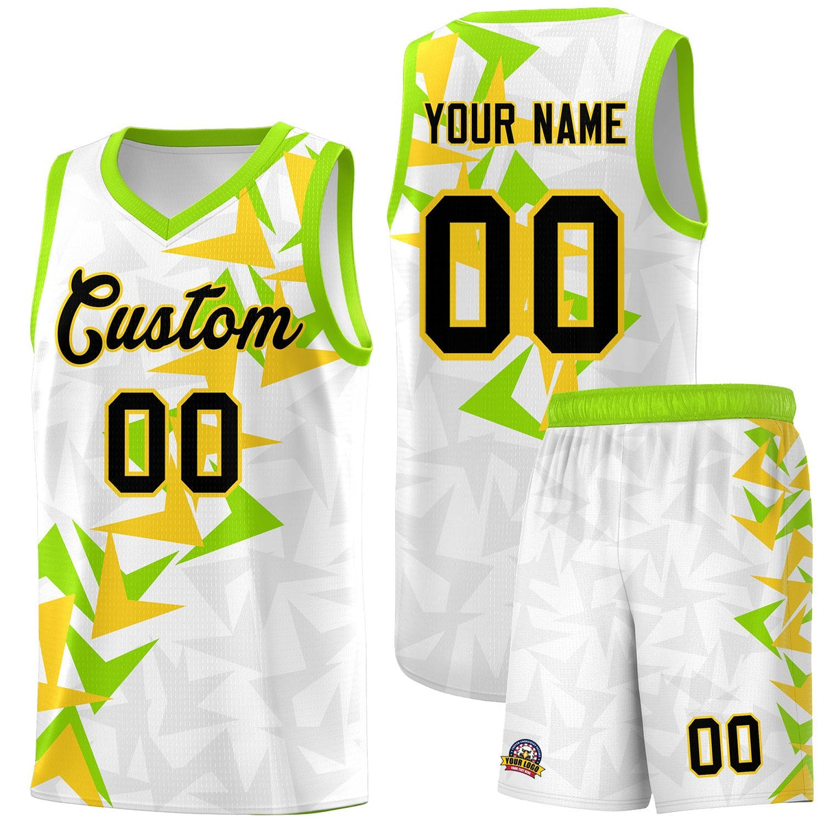 Custom White Boomerang Pattern Kits Basketball Jersey|KXKSHOP