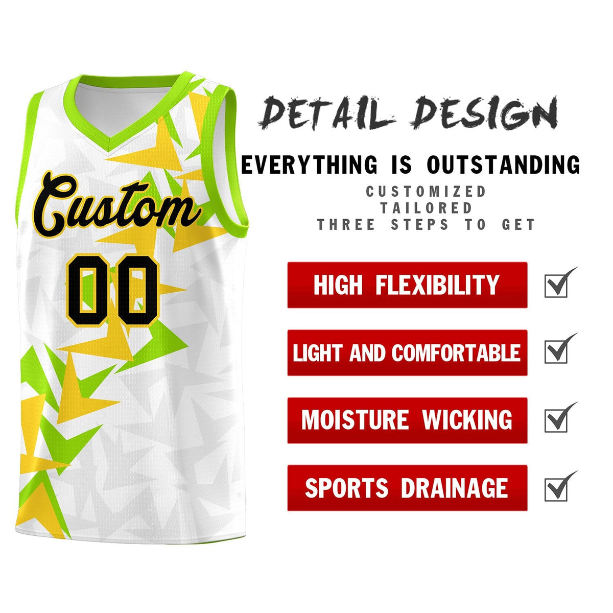 Custom White Boomerang Pattern Kits Basketball Jersey|KXKSHOP