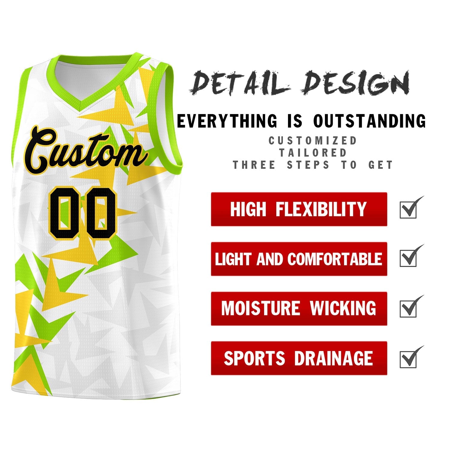 Custom White Boomerang Pattern Kits Basketball Jersey|KXKSHOP