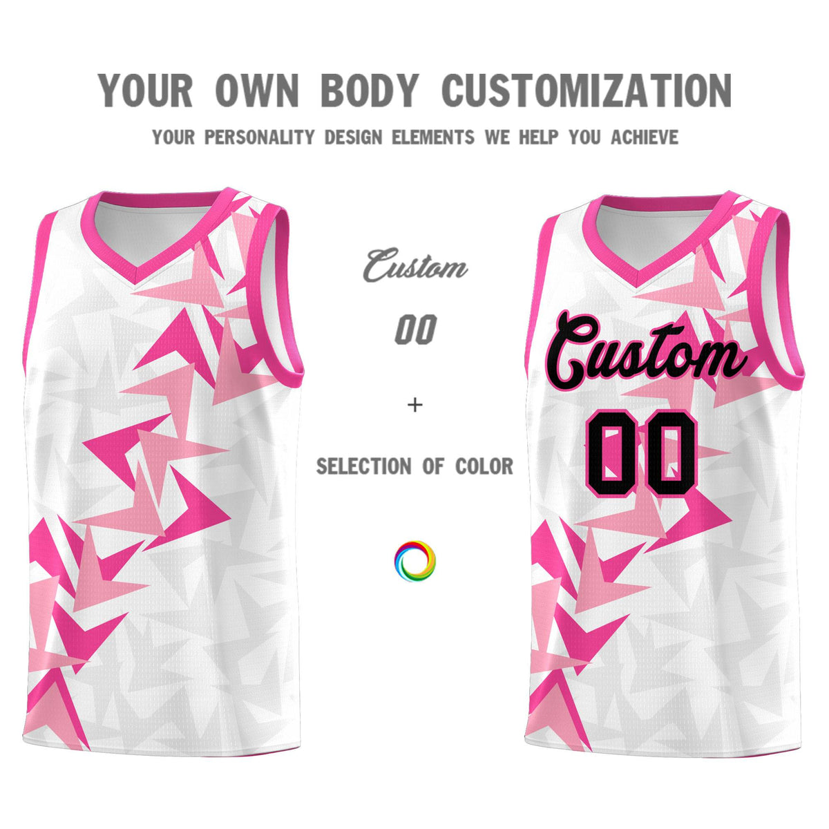 Custom White Boomerang Pattern Kits Basketball Jersey|KXKSHOP