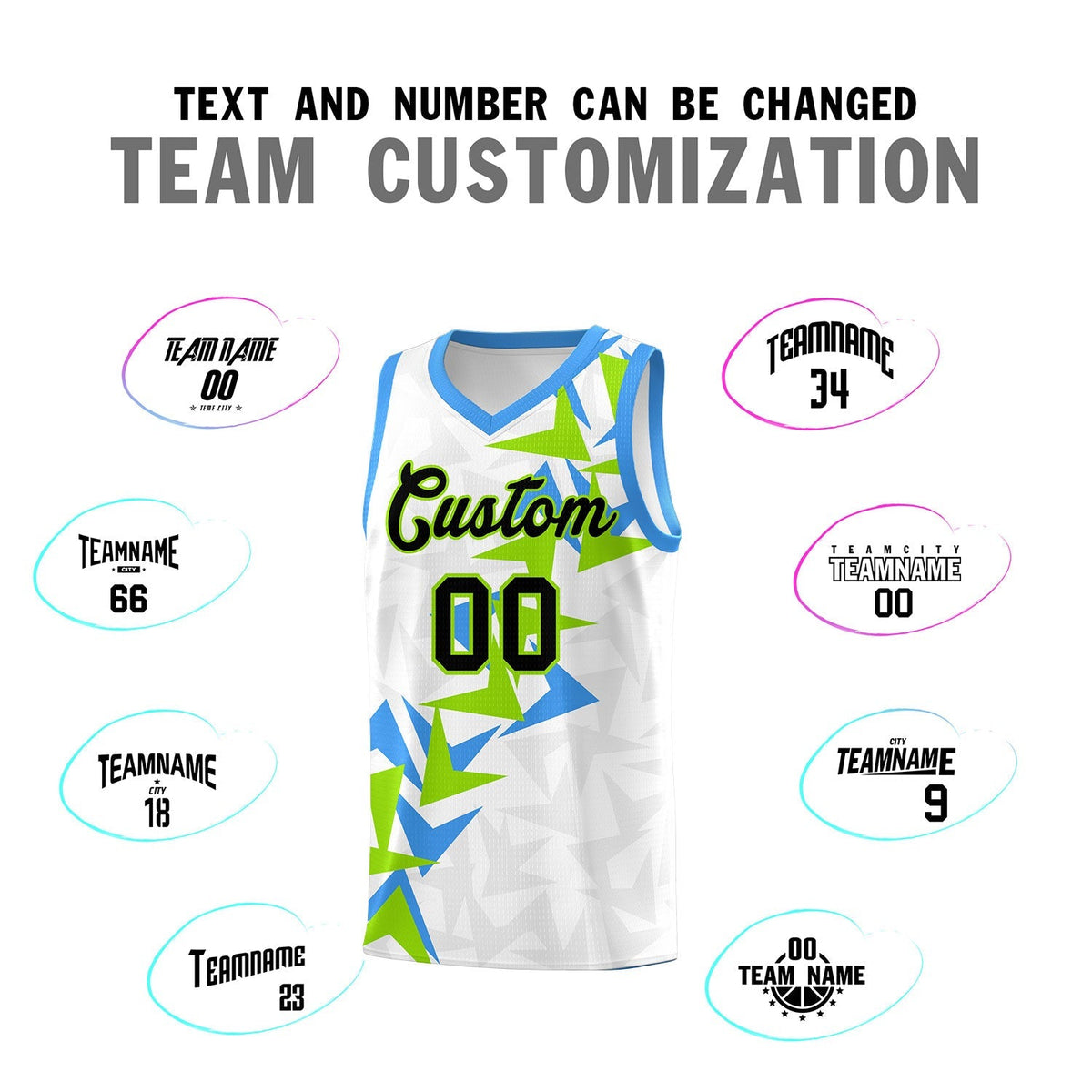Custom White Boomerang Pattern Kits Basketball Jersey|KXKSHOP