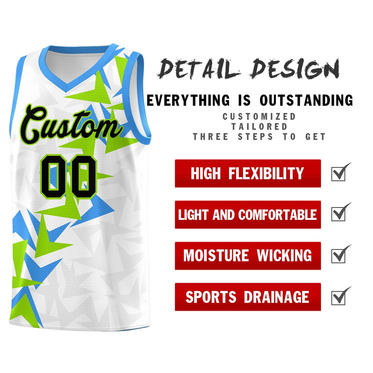 Custom White Boomerang Pattern Kits Basketball Jersey|KXKSHOP