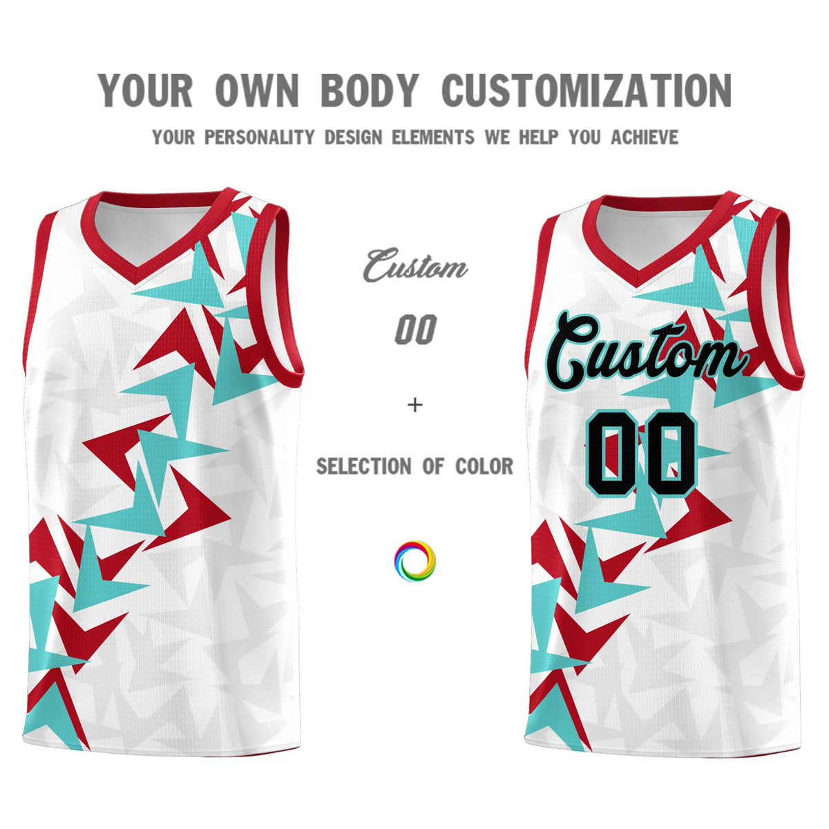 Custom White Boomerang Pattern Kits Basketball Jersey|KXKSHOP
