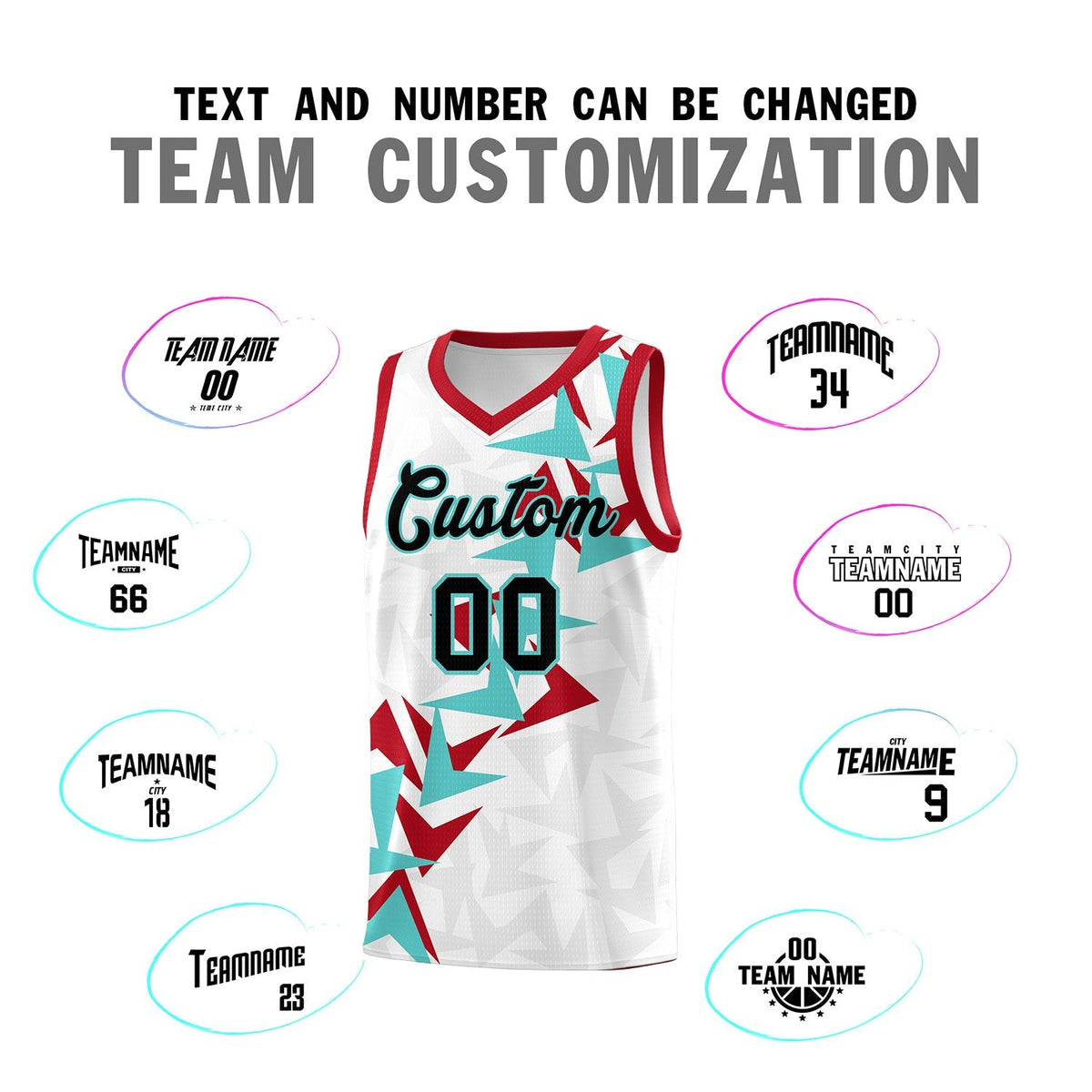 Custom White Boomerang Pattern Kits Basketball Jersey|KXKSHOP