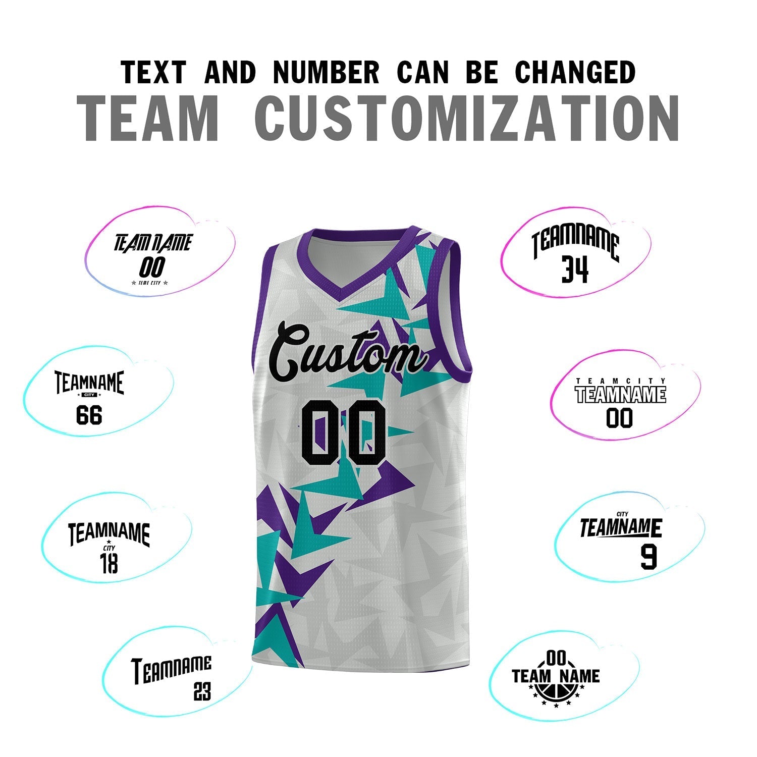 Custom Gray Boomerang Pattern Kits Basketball Jersey|KXKSHOP