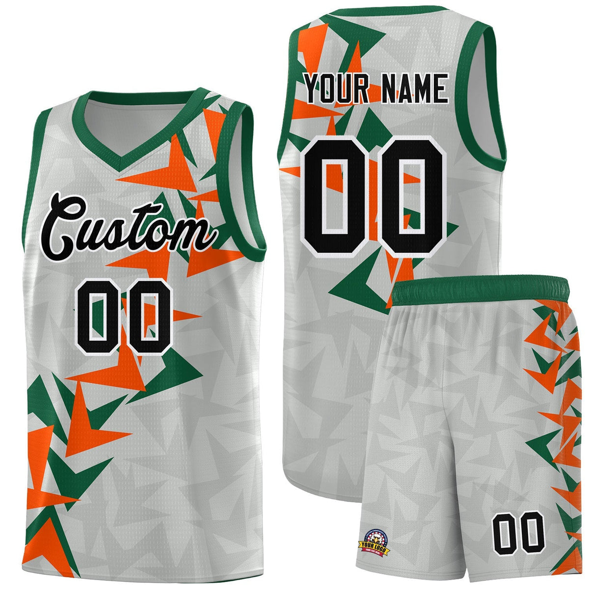 Custom Gray Boomerang Pattern Kits Basketball Jersey|KXKSHOP