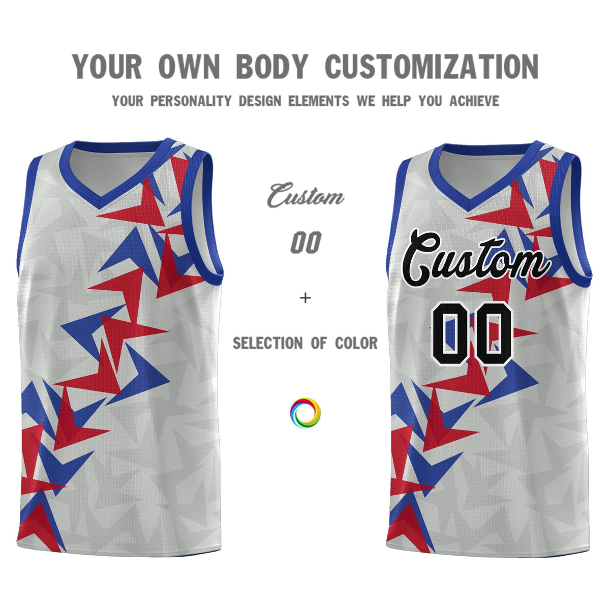 Custom Gray Boomerang Pattern Kits Basketball Jersey|KXKSHOP