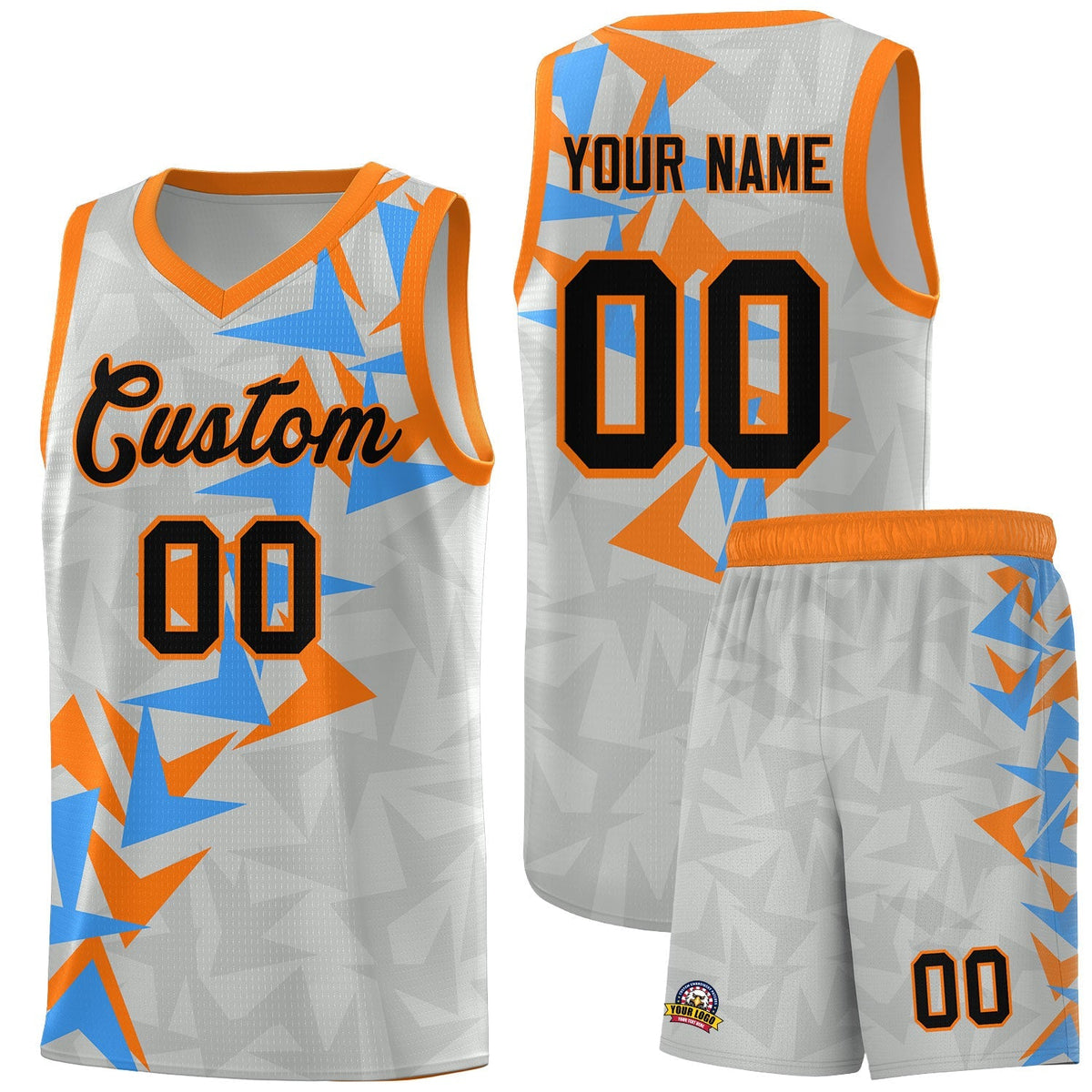 Custom Gray Boomerang Pattern Kits Basketball Jersey|KXKSHOP