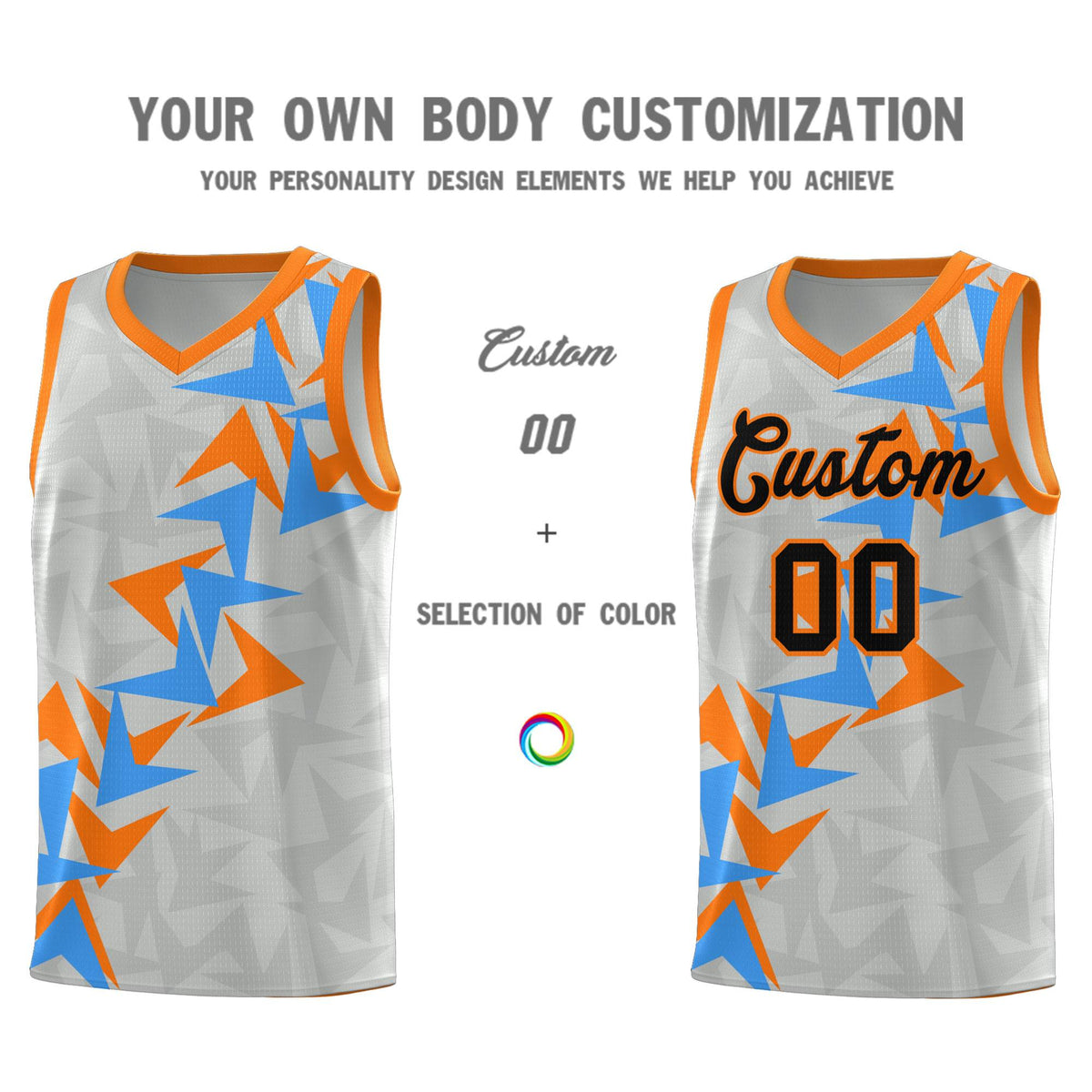 Custom Gray Boomerang Pattern Kits Basketball Jersey|KXKSHOP