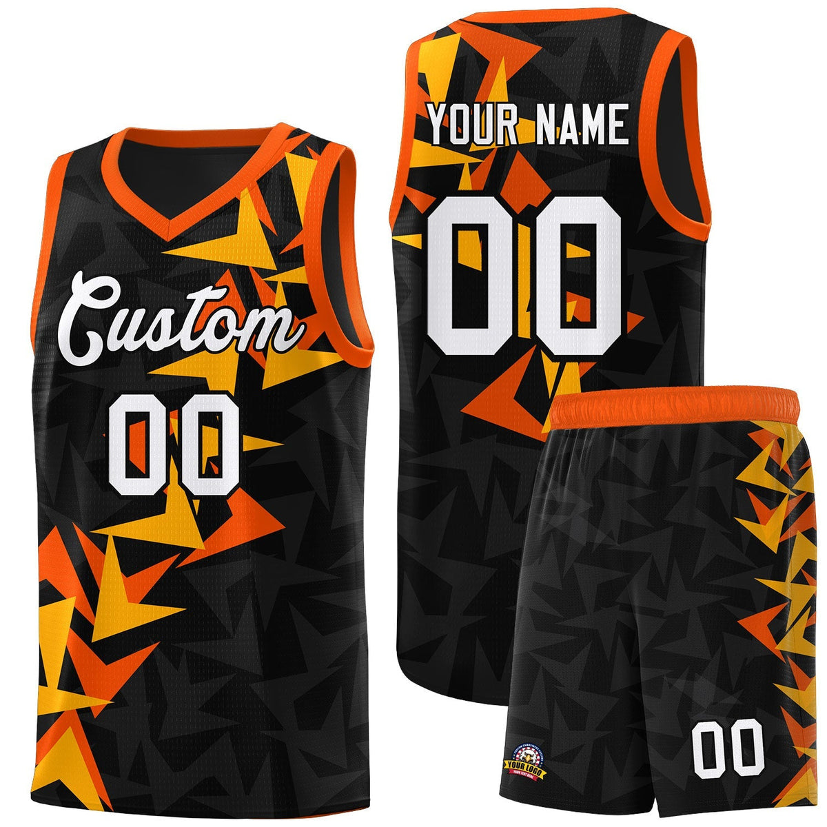 Custom Black Boomerang Pattern Kits Basketball Jersey|KXKSHOP