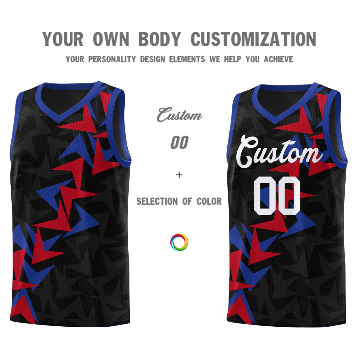 Custom Black Boomerang Pattern Kits Basketball Jersey|KXKSHOP