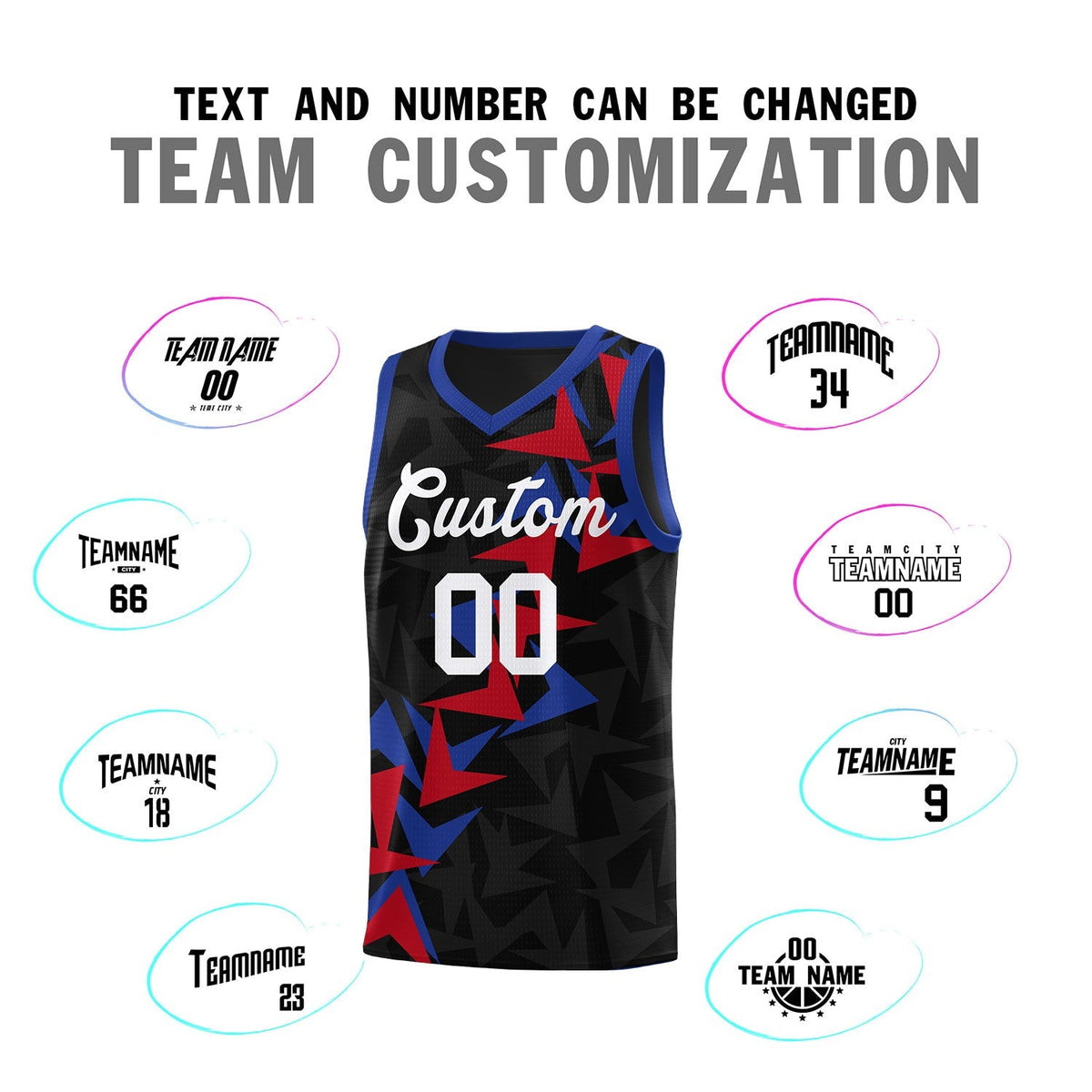 Custom Black Boomerang Pattern Kits Basketball Jersey|KXKSHOP