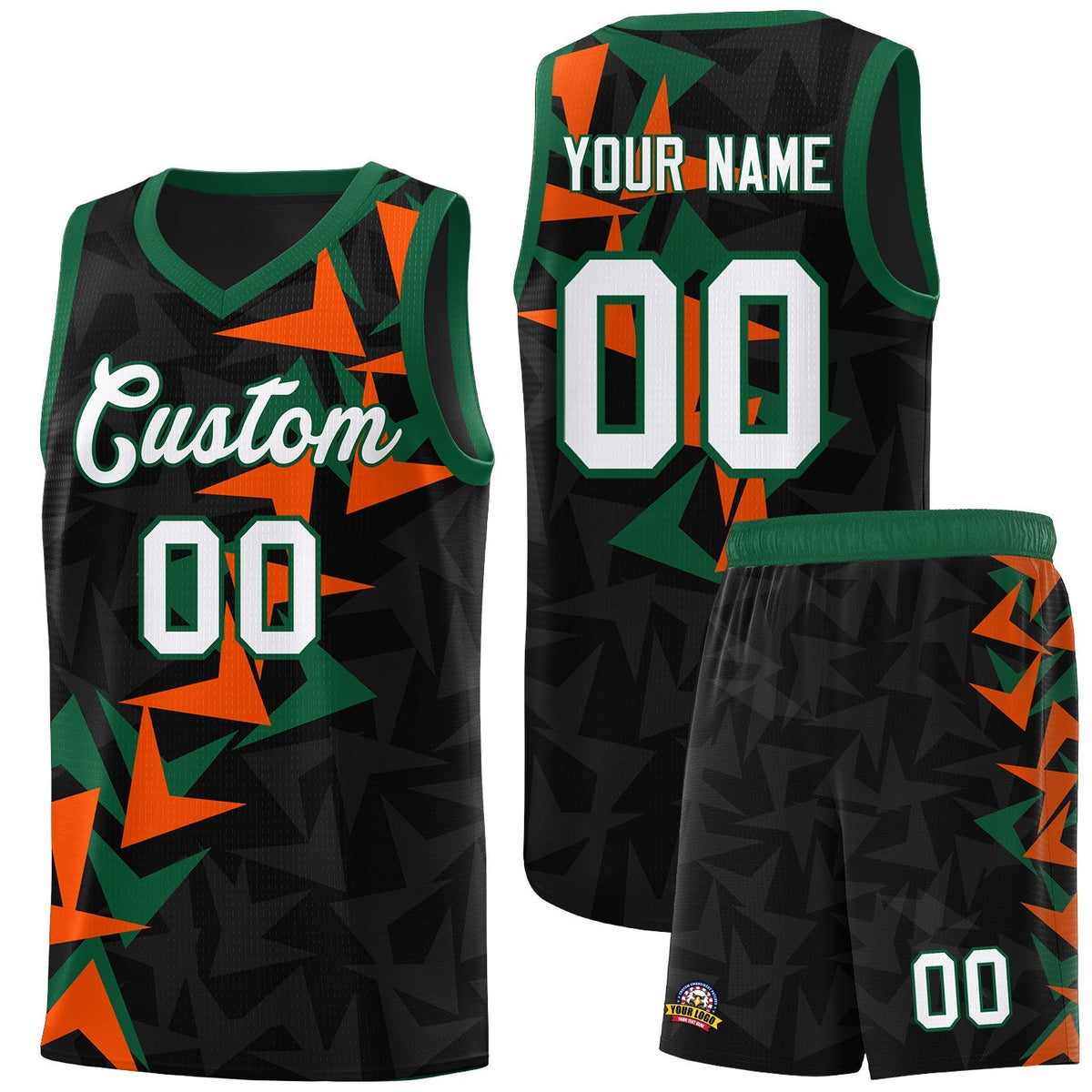 Custom Black Boomerang Pattern Kits Basketball Jersey|KXKSHOP