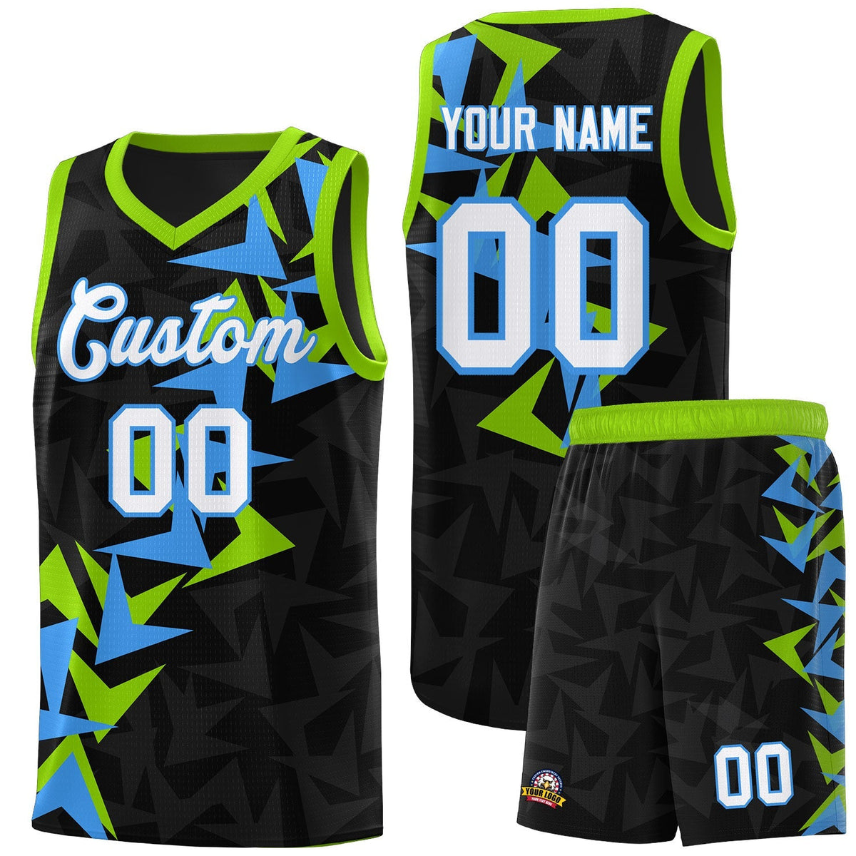 Custom Black Boomerang Pattern Kits Basketball Jersey|KXKSHOP