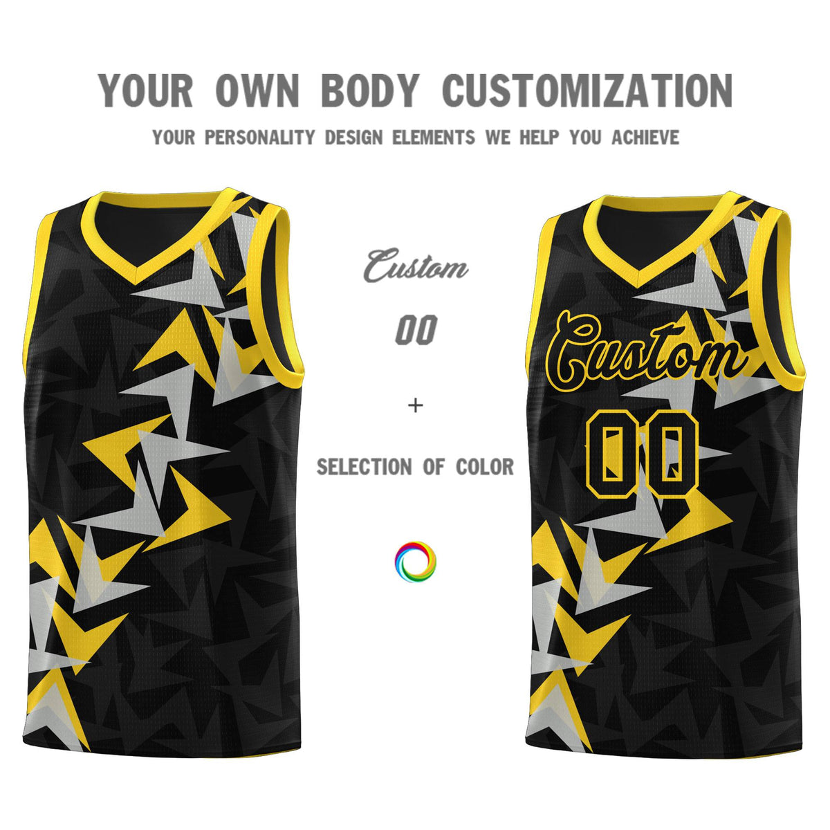Custom Black Boomerang Pattern Kits Basketball Jersey|KXKSHOP