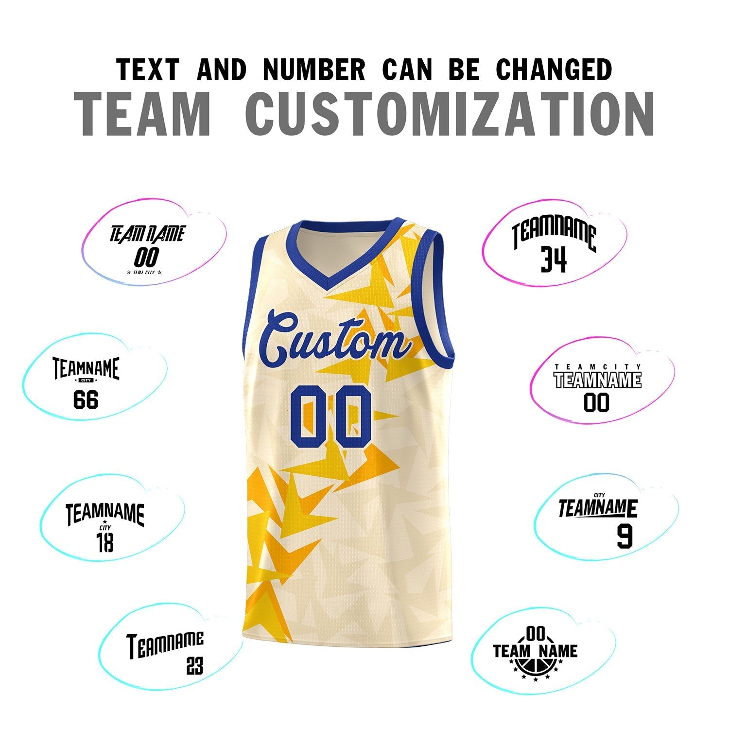 Custom Cream Boomerang Pattern Kits Basketball Jersey|KXKSHOP