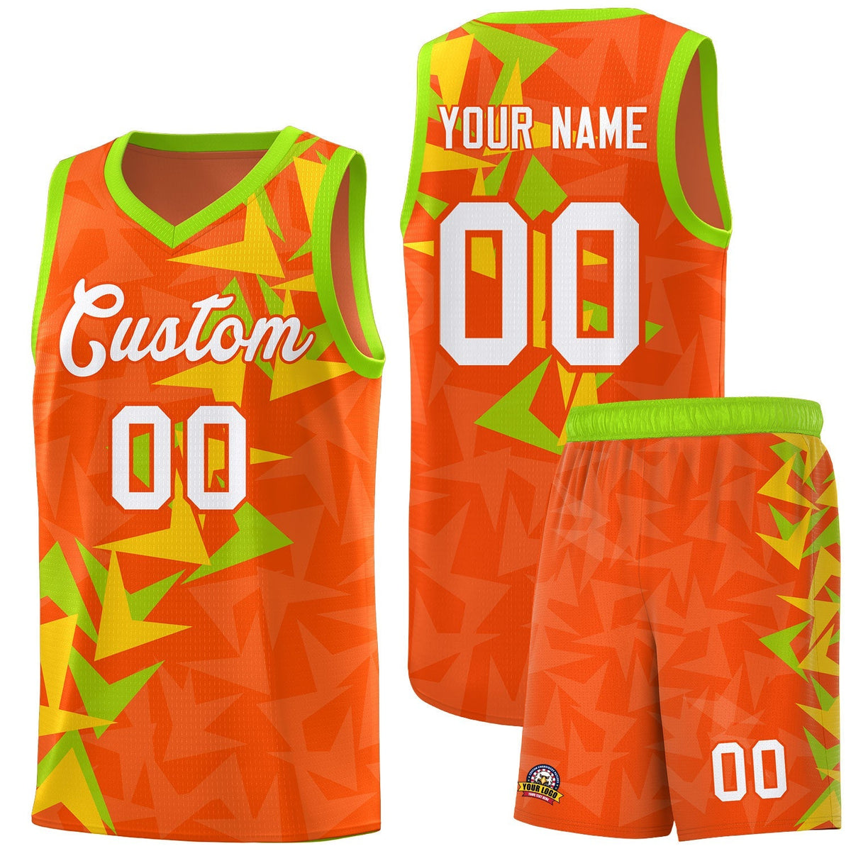 Custom Orange Boomerang Pattern Kits Basketball Jersey|KXKSHOP