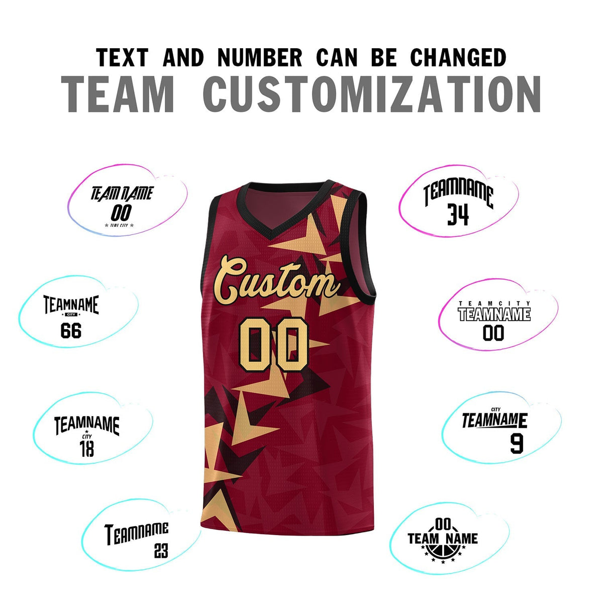 Custom Crimson Boomerang Pattern Kits Basketball Jersey|KXKSHOP
